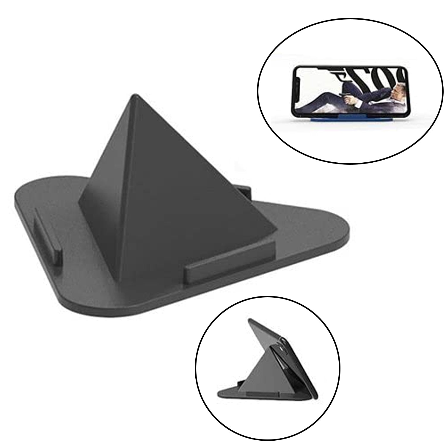 Pyramid Black Mobile Stand Pyramid Black Mobile Stand